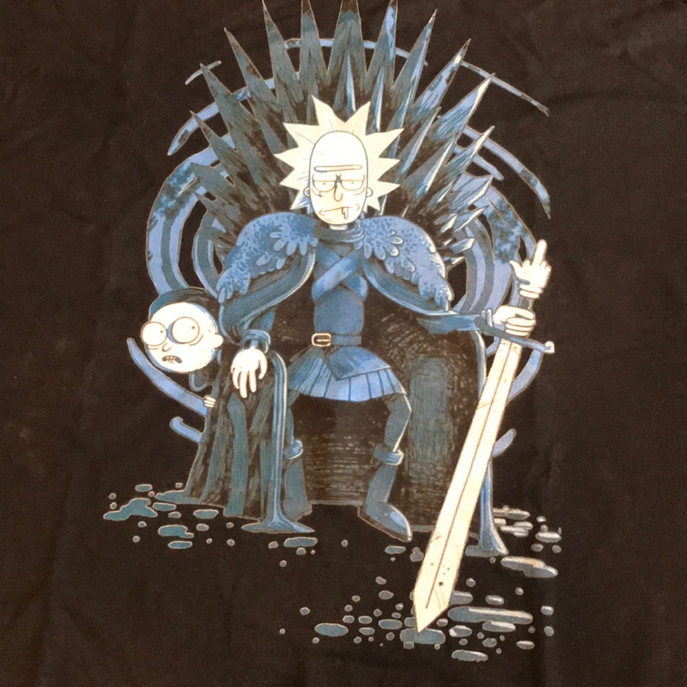 NWOT Rick &Morty Game of Thrones Tee